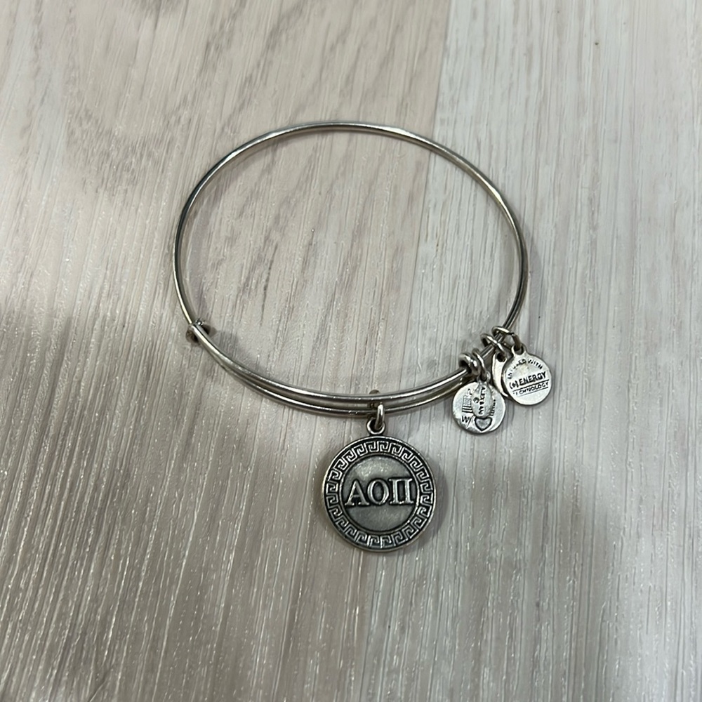Alex and Ani Silver AOII bracelet